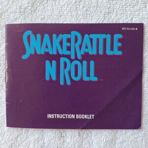 Vintage Snake Rattle N Roll Instruction Booklet Nintendo Original